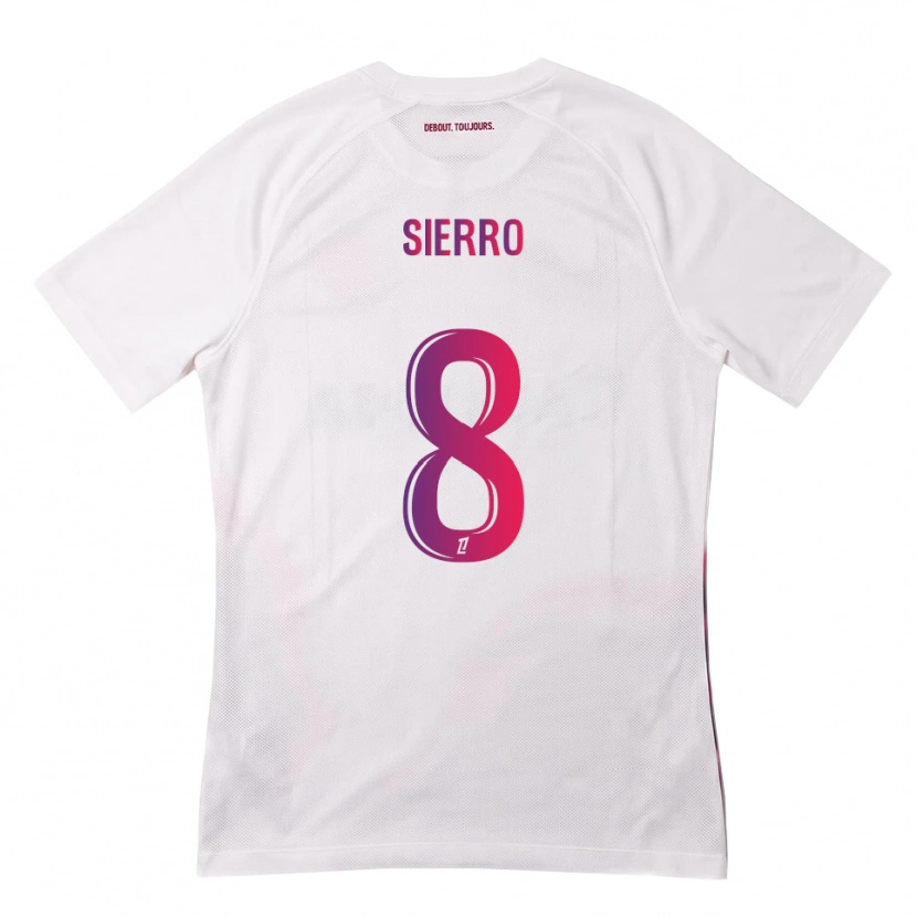 Danxen Donna Maglia Vincent Sierro #8 Bianco Rosa Viola Kit Gara Away 2026/27 Maglietta