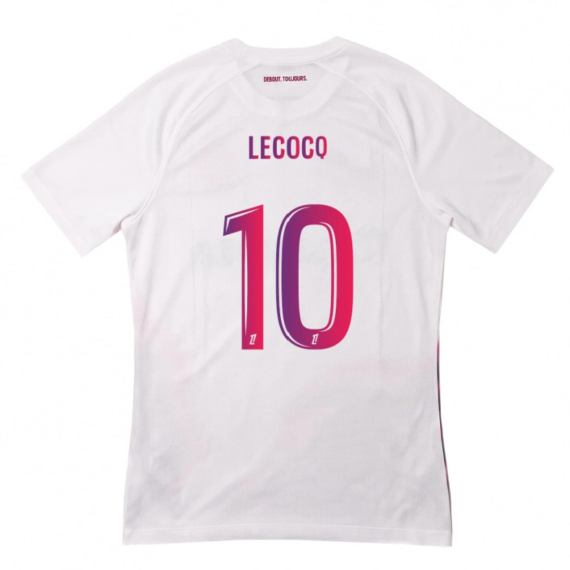 Danxen Donna Maglia Anaëlle Lecocq #10 Bianco Rosa Viola Kit Gara Away 2026/27 Maglietta