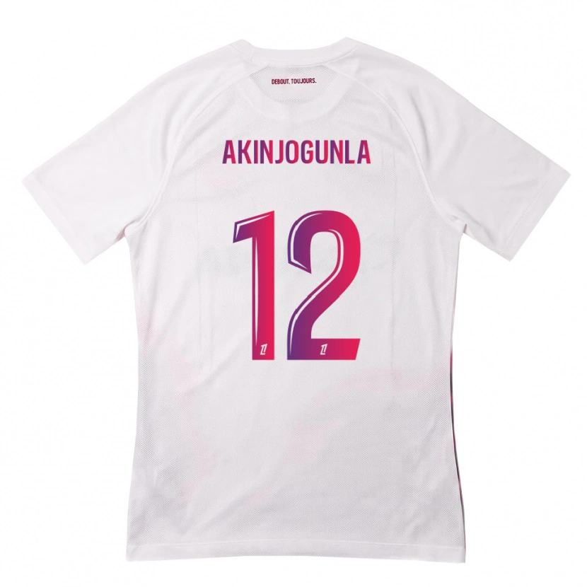 Danxen Donna Maglia Michaël Akinjogunla #12 Bianco Rosa Viola Kit Gara Away 2026/27 Maglietta