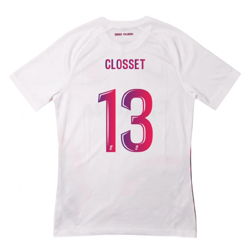 Danxen Donna Maglia Océane Closset #13 Bianco Rosa Viola Kit Gara Away 2026/27 Maglietta