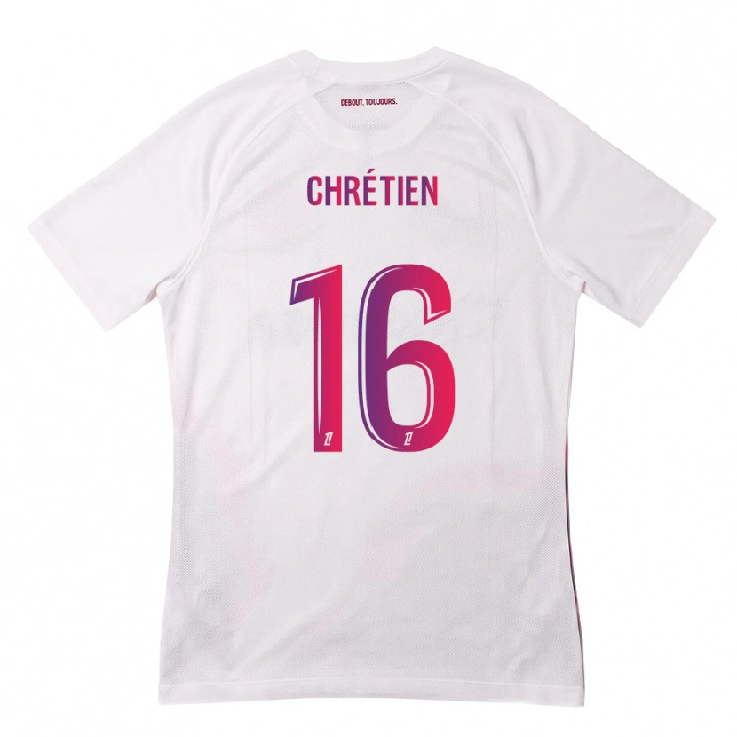 Danxen Donna Maglia Jean-Pierre Chrétien #16 Bianco Rosa Viola Kit Gara Away 2026/27 Maglietta