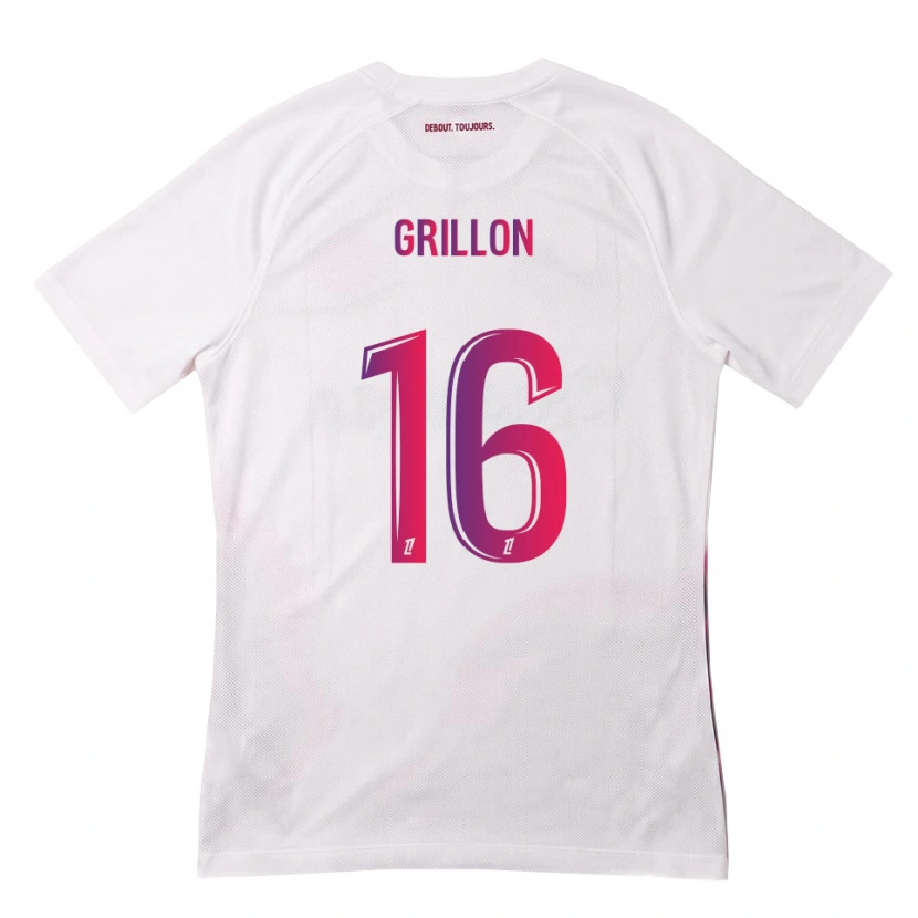 Danxen Donna Maglia Gaëlle Grillon #16 Bianco Rosa Viola Kit Gara Away 2026/27 Maglietta
