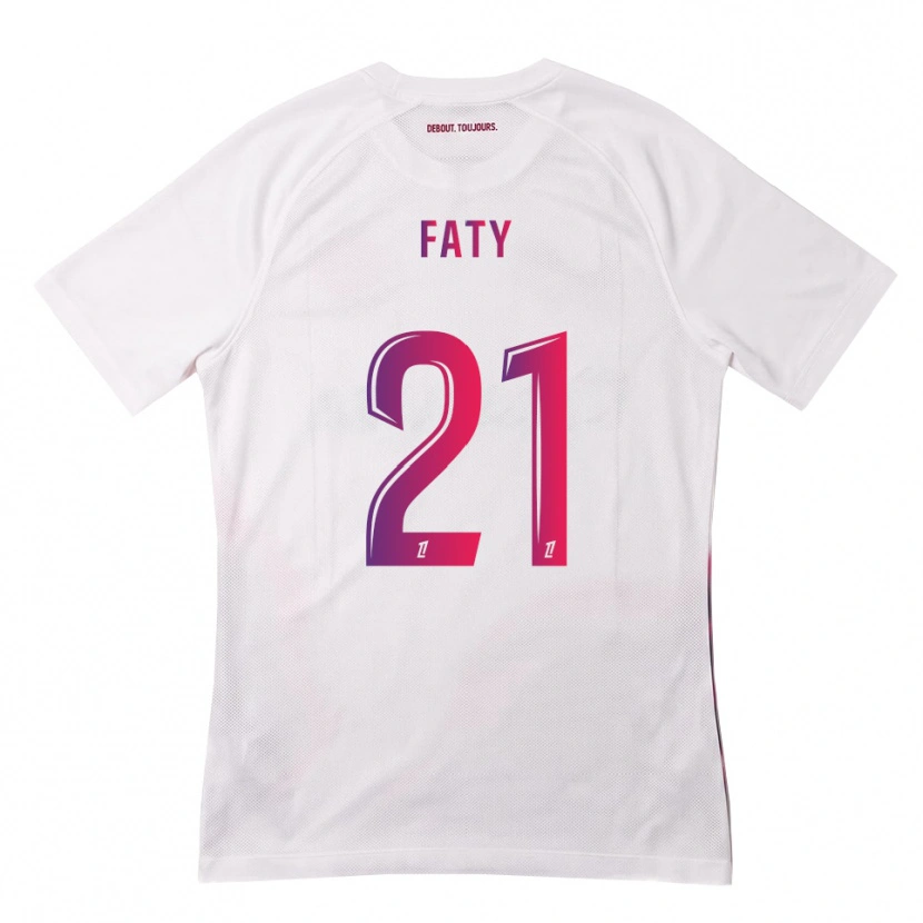 Danxen Donna Maglia Enzo Faty #21 Bianco Rosa Viola Kit Gara Away 2026/27 Maglietta