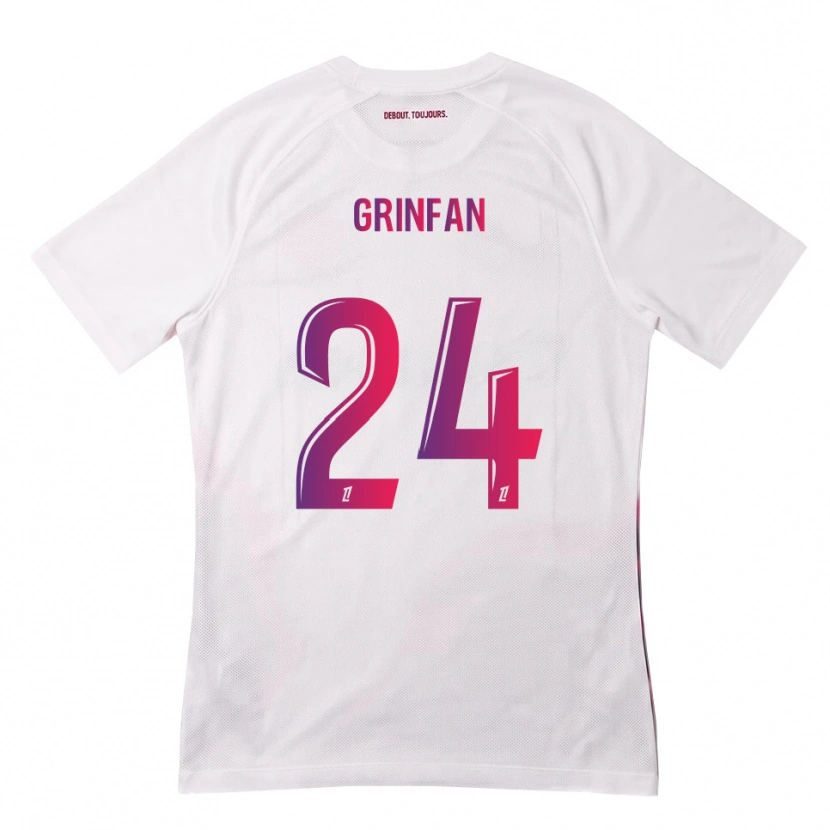 Danxen Donna Maglia Roma Grinfan #24 Bianco Rosa Viola Kit Gara Away 2026/27 Maglietta