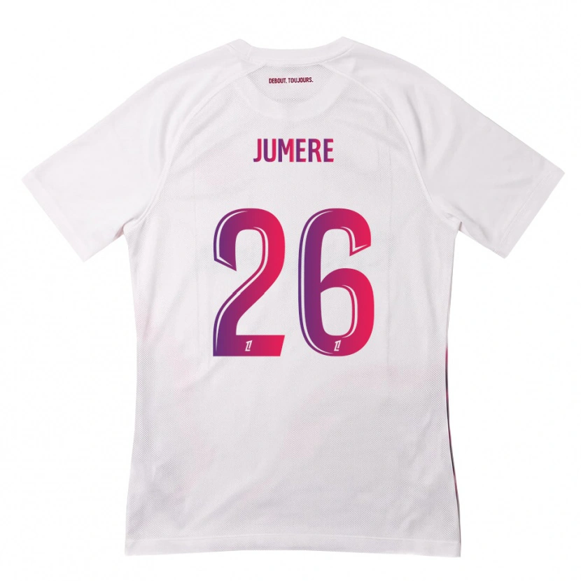 Danxen Donna Maglia Lou Jumere Seignou #26 Bianco Rosa Viola Kit Gara Away 2026/27 Maglietta