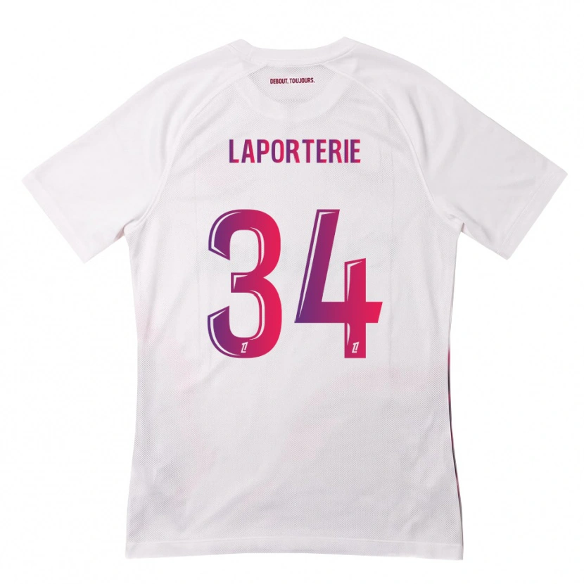 Danxen Donna Maglia Ambre Laporterie #34 Bianco Rosa Viola Kit Gara Away 2026/27 Maglietta