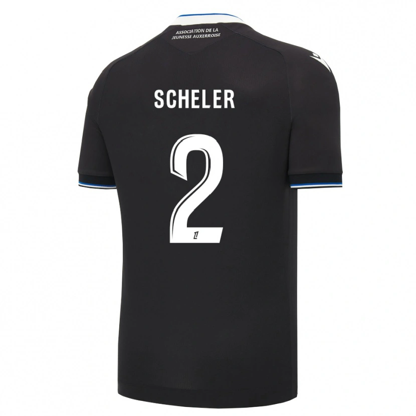 Danxen Donna Maglia Scott Scheler #2 Nero Blu Bianco Kit Gara Away 2026/27 Maglietta