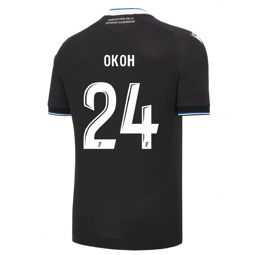 Danxen Donna Maglia Bryan Okoh #24 Nero Blu Bianco Kit Gara Away 2026/27 Maglietta