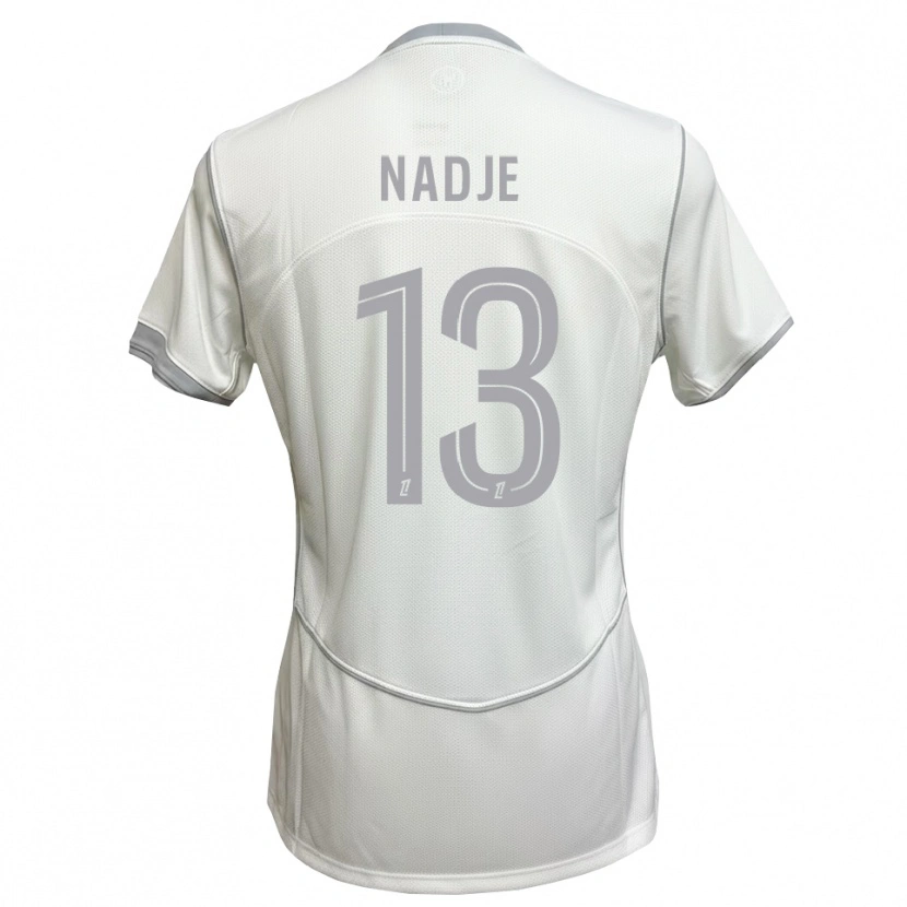 Danxen Donna Maglia Guédé Nadje #13 Bianco Grigio Kit Gara Away 2026/27 Maglietta