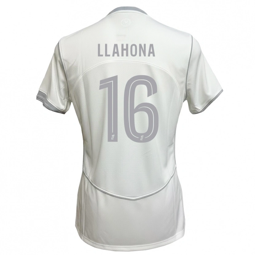 Danxen Donna Maglia Yann Llahona #16 Bianco Grigio Kit Gara Away 2026/27 Maglietta