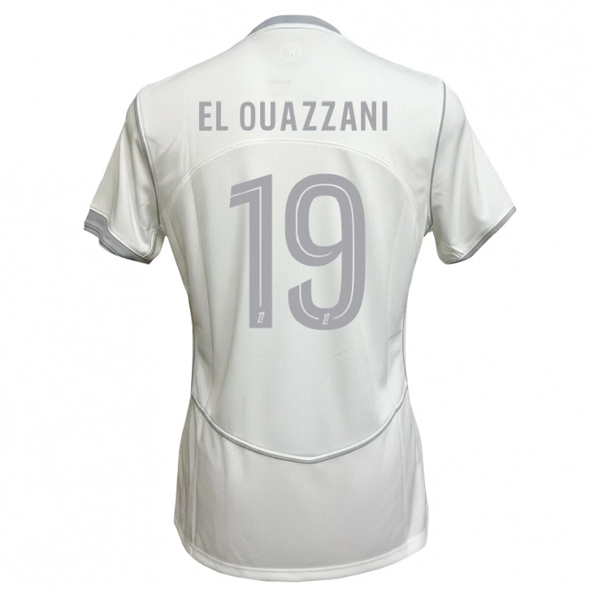 Danxen Donna Maglia Amine El Ouazzani #19 Bianco Grigio Kit Gara Away 2026/27 Maglietta