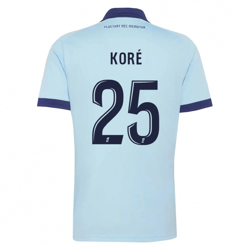 Danxen Donna Maglia Yoan Koré #25 Blu Fiordaliso Nero Kit Gara Away 2026/27 Maglietta