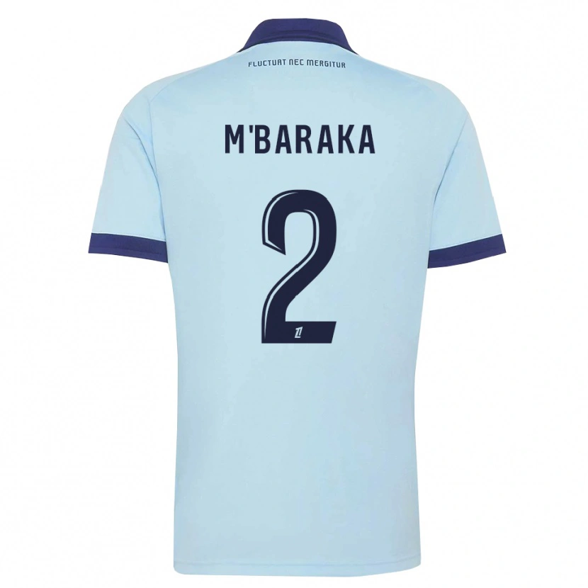 Danxen Donna Maglia Abdallah M'baraka #2 Blu Fiordaliso Nero Kit Gara Away 2026/27 Maglietta