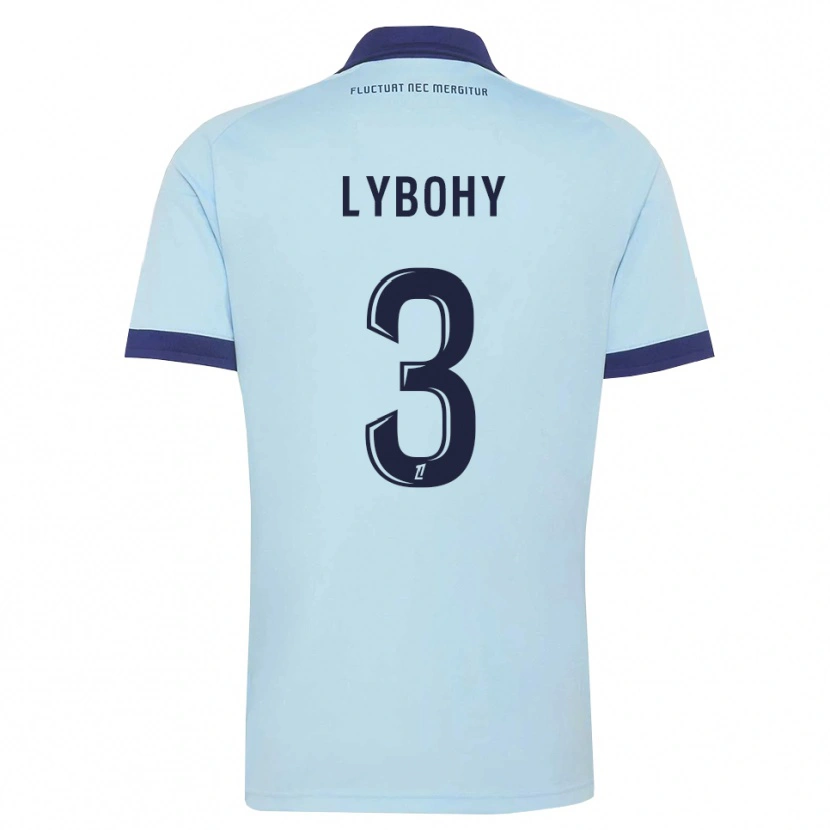 Danxen Donna Maglia Kyliann Lybohy #3 Blu Fiordaliso Nero Kit Gara Away 2026/27 Maglietta
