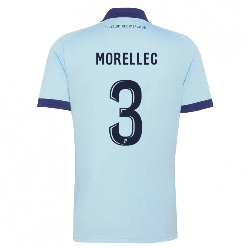 Danxen Donna Maglia Lucien Morellec #3 Blu Fiordaliso Nero Kit Gara Away 2026/27 Maglietta