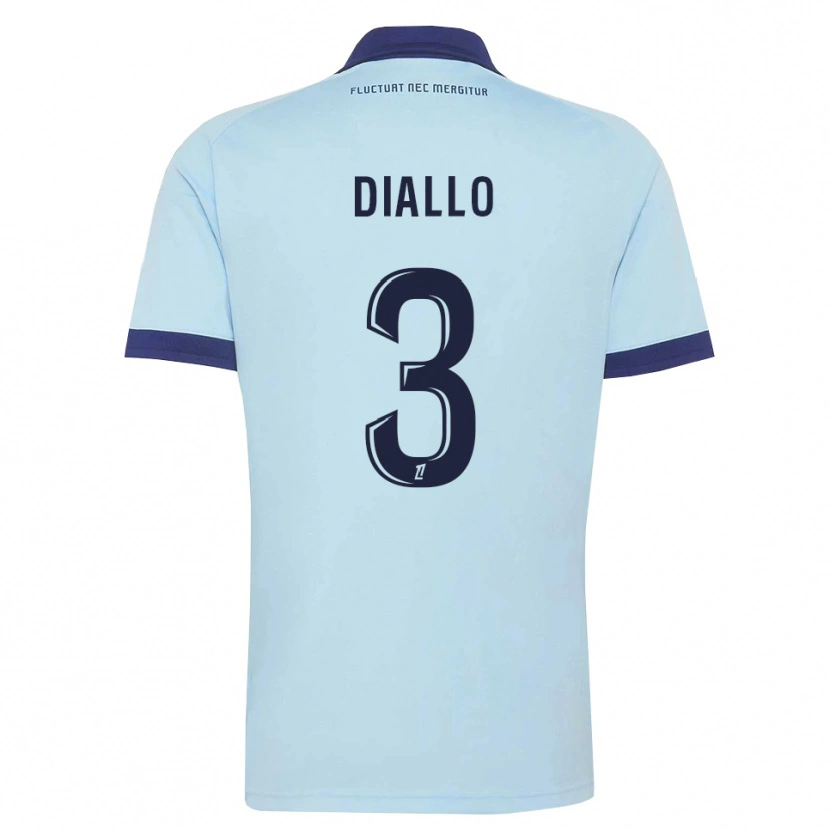 Danxen Donna Maglia Ibrahim Diallo #3 Blu Fiordaliso Nero Kit Gara Away 2026/27 Maglietta