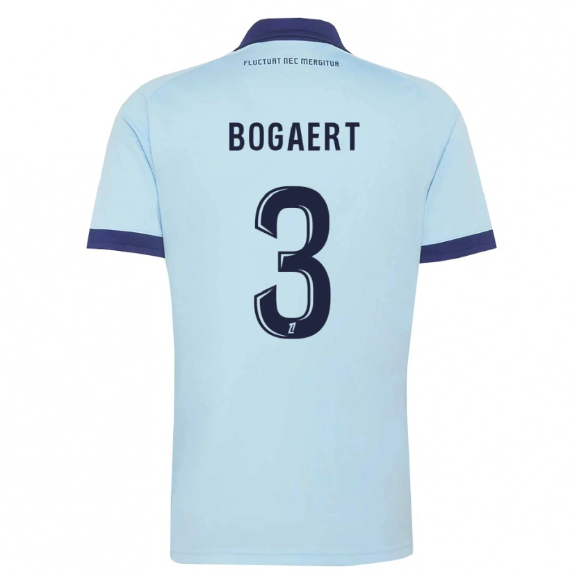 Danxen Donna Maglia Lou Bogaert #3 Blu Fiordaliso Nero Kit Gara Away 2026/27 Maglietta