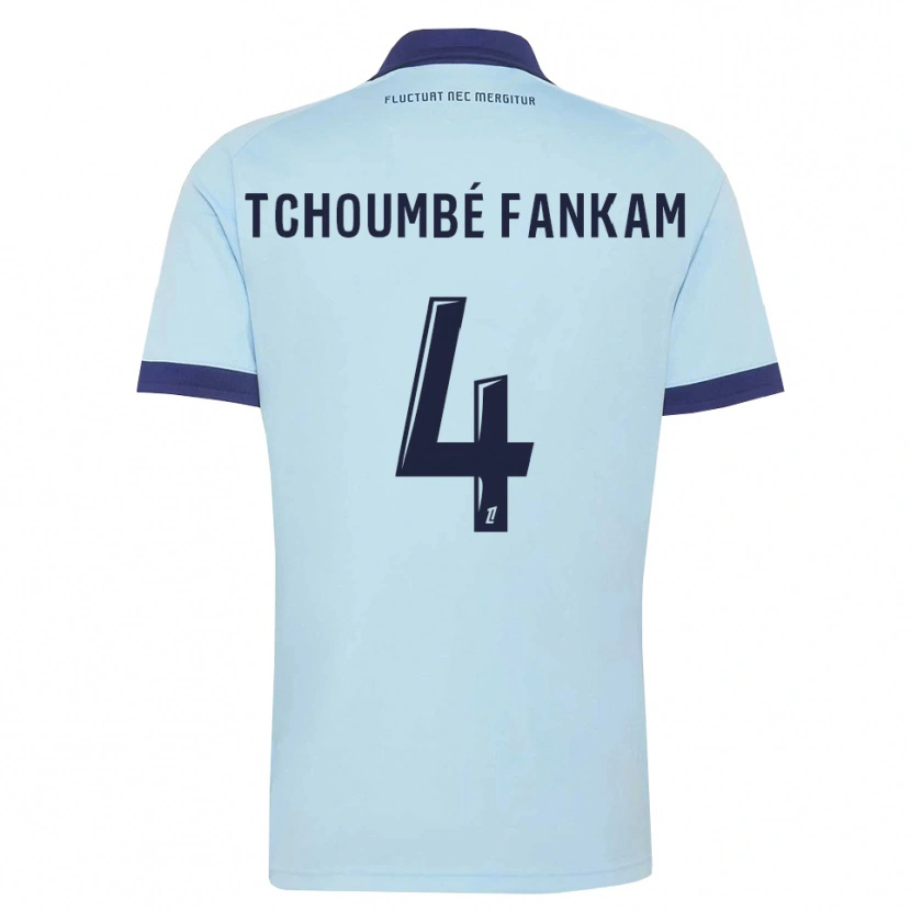 Danxen Donna Maglia Erwan Tchoumbé Fankam #4 Blu Fiordaliso Nero Kit Gara Away 2026/27 Maglietta