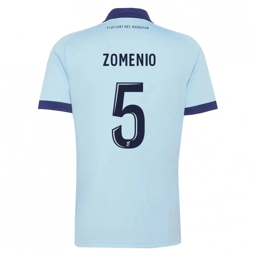 Danxen Donna Maglia Paco Zomenio #5 Blu Fiordaliso Nero Kit Gara Away 2026/27 Maglietta