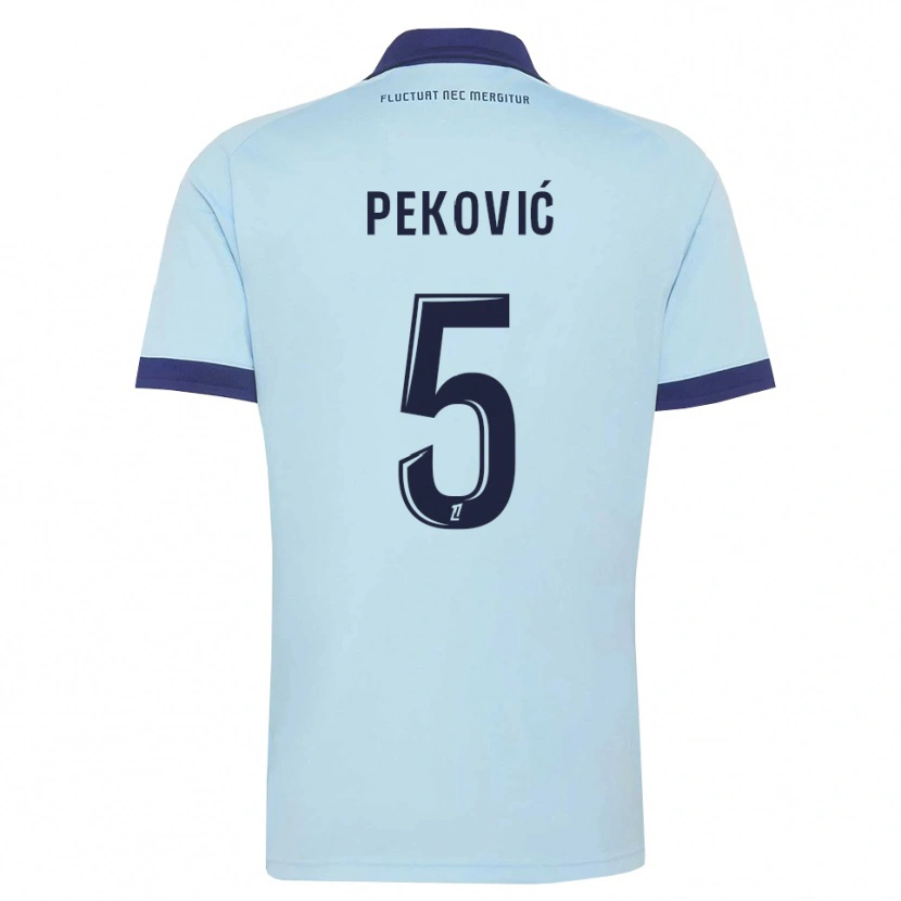 Danxen Donna Maglia Aleksa Peković #5 Blu Fiordaliso Nero Kit Gara Away 2026/27 Maglietta