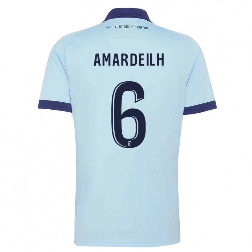Danxen Donna Maglia Envel Amardeilh #6 Blu Fiordaliso Nero Kit Gara Away 2026/27 Maglietta