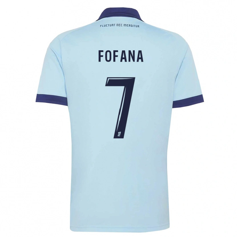 Danxen Donna Maglia Kaïs Fofana #7 Blu Fiordaliso Nero Kit Gara Away 2026/27 Maglietta