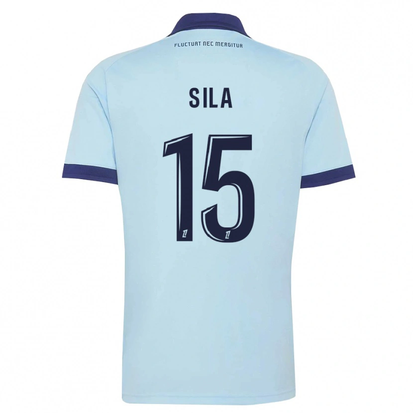 Danxen Donna Maglia Oumar Sila #15 Blu Fiordaliso Nero Kit Gara Away 2026/27 Maglietta