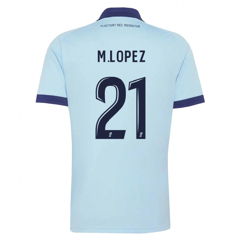 Danxen Donna Maglia Maxime Lopez #21 Blu Fiordaliso Nero Kit Gara Away 2026/27 Maglietta