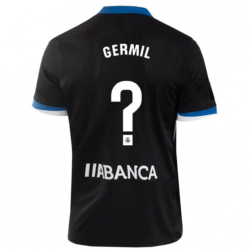 Danxen Donna Maglia Darío Germil #0 Nero Blu Bianco Kit Gara Away 2026/27 Maglietta