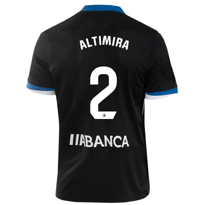 Danxen Donna Maglia Adrià Altimira #2 Nero Blu Bianco Kit Gara Away 2026/27 Maglietta