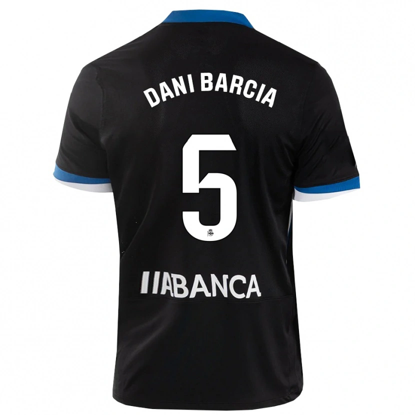 Danxen Donna Maglia Dani Barcia #5 Nero Blu Bianco Kit Gara Away 2026/27 Maglietta