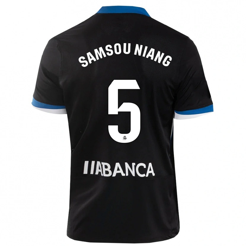 Danxen Donna Maglia Papa Samsou Niang #5 Nero Blu Bianco Kit Gara Away 2026/27 Maglietta