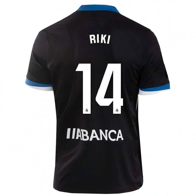 Danxen Donna Maglia Riki Rodríguez #14 Nero Blu Bianco Kit Gara Away 2026/27 Maglietta
