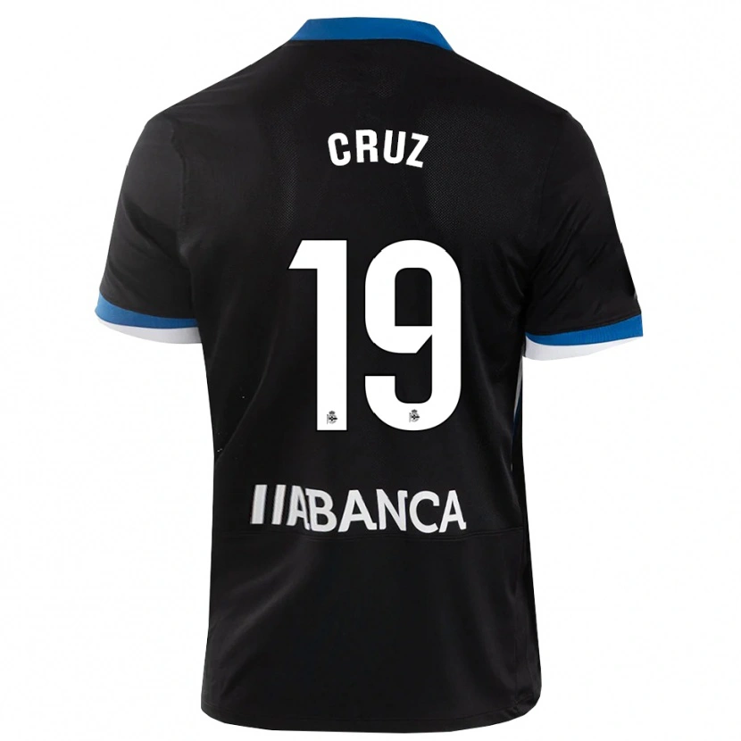 Danxen Donna Maglia Luismi Cruz #19 Nero Blu Bianco Kit Gara Away 2026/27 Maglietta