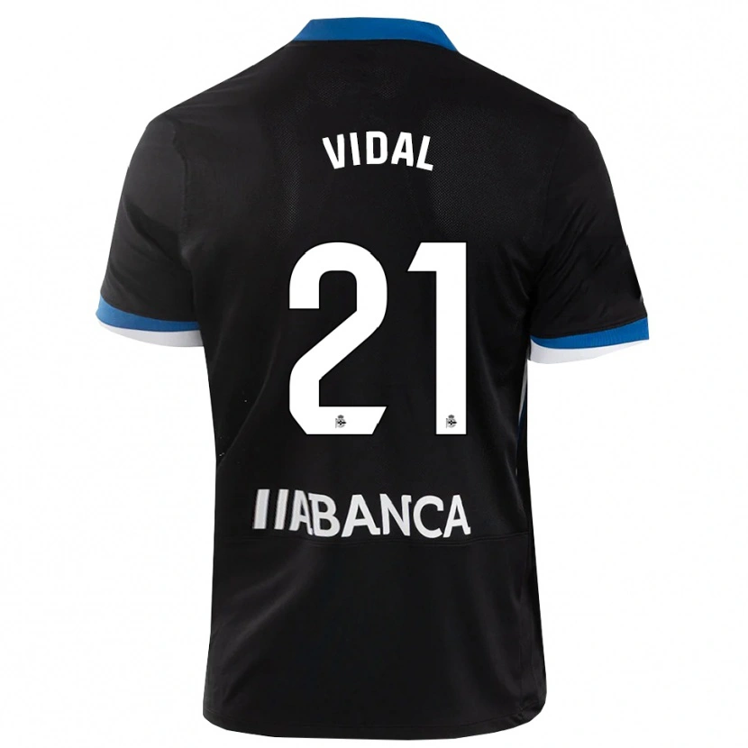 Danxen Donna Maglia Iker Vidal #21 Nero Blu Bianco Kit Gara Away 2026/27 Maglietta