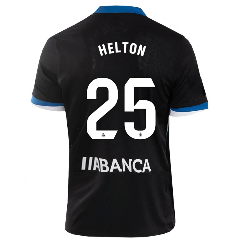 Danxen Donna Maglia Helton Leite #25 Nero Blu Bianco Kit Gara Away 2026/27 Maglietta