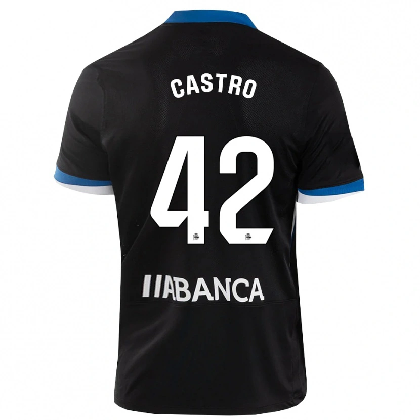 Danxen Donna Maglia Lucas Castro #42 Nero Blu Bianco Kit Gara Away 2026/27 Maglietta