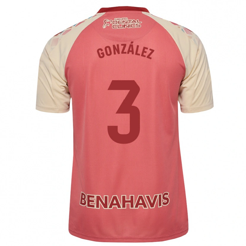Danxen Donna Maglia Óscar González #3 Rosa Chiaro Rosso Blu Kit Gara Away 2026/27 Maglietta