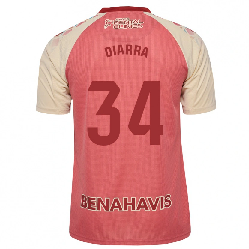 Danxen Donna Maglia Cherif Diarra #34 Rosa Chiaro Rosso Blu Kit Gara Away 2026/27 Maglietta