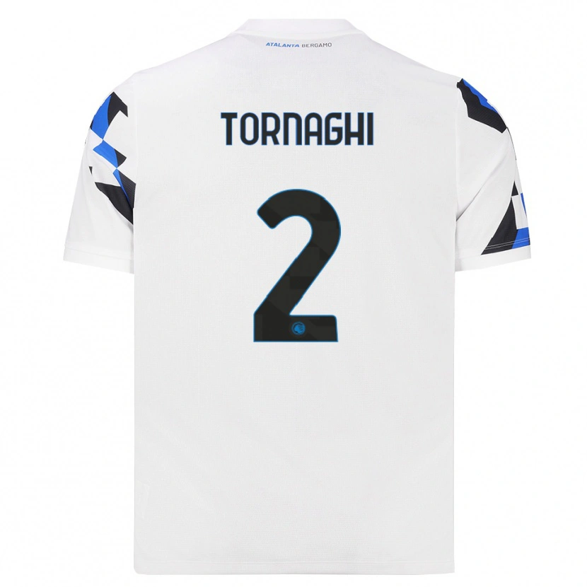 Danxen Donna Maglia Pietro Tornaghi #2 Bianco Rosso Blu Kit Gara Away 2026/27 Maglietta