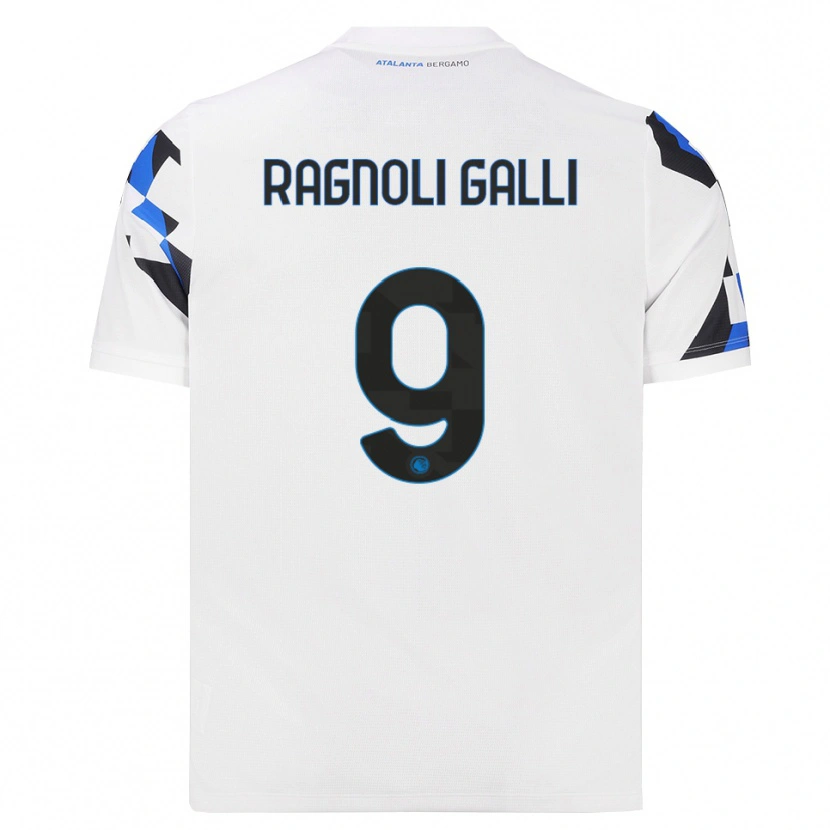 Danxen Donna Maglia Federico Ragnoli Galli #9 Bianco Rosso Blu Kit Gara Away 2026/27 Maglietta