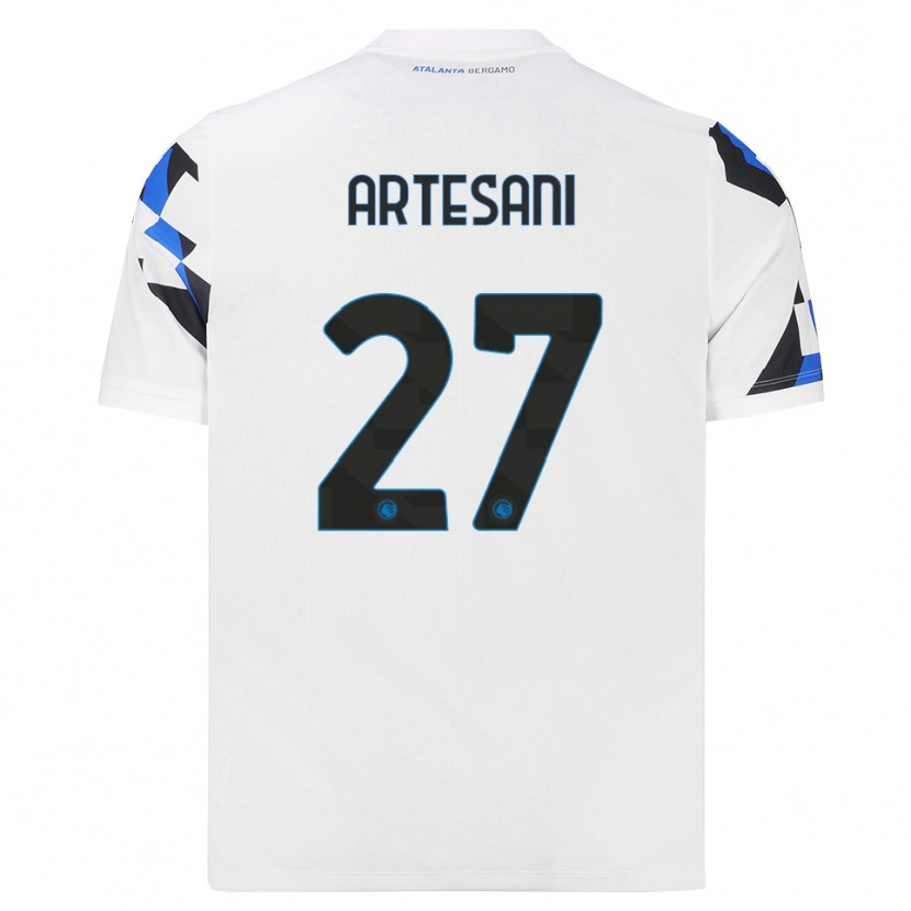 Danxen Donna Maglia Nicolò Artesani #27 Bianco Rosso Blu Kit Gara Away 2026/27 Maglietta