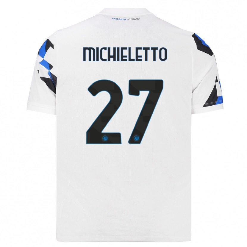 Danxen Donna Maglia Andrea Michieletto #27 Bianco Rosso Blu Kit Gara Away 2026/27 Maglietta