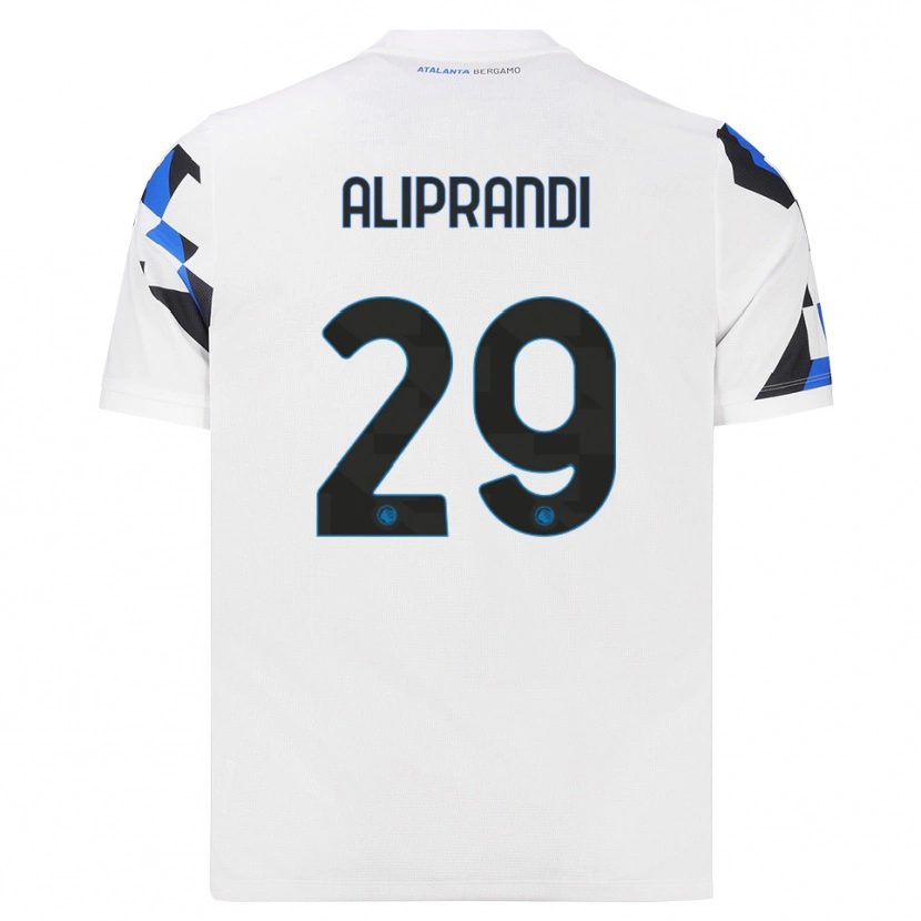 Danxen Donna Maglia Mattia Aliprandi #29 Bianco Rosso Blu Kit Gara Away 2026/27 Maglietta