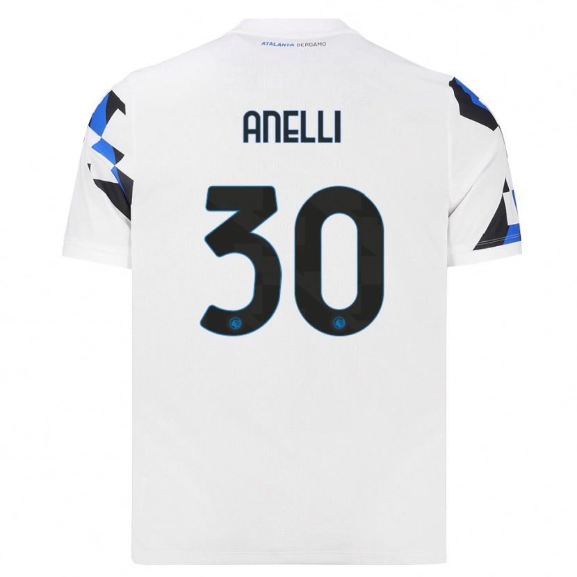 Danxen Donna Maglia Alessandro Anelli #30 Bianco Rosso Blu Kit Gara Away 2026/27 Maglietta