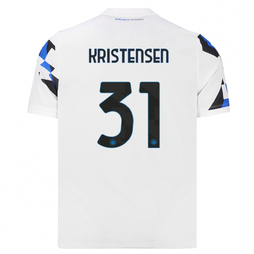 Danxen Donna Maglia Thomas Kristensen #31 Bianco Rosso Blu Kit Gara Away 2026/27 Maglietta