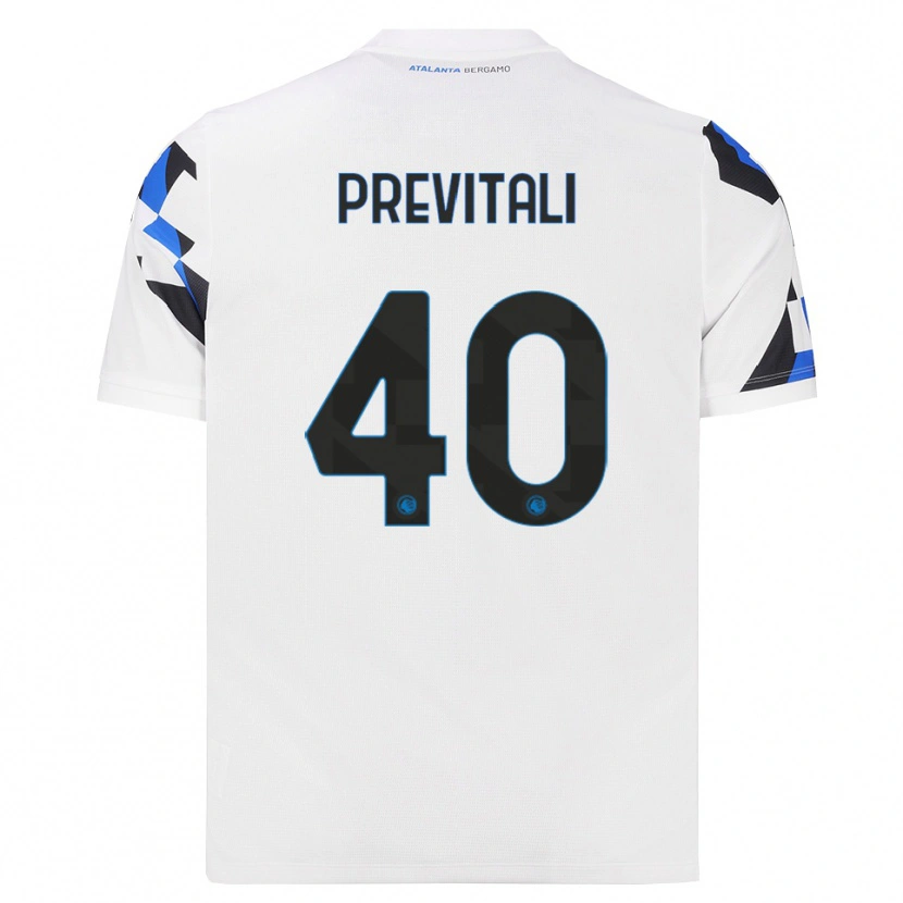 Danxen Donna Maglia Cristian Previtali #40 Bianco Rosso Blu Kit Gara Away 2026/27 Maglietta
