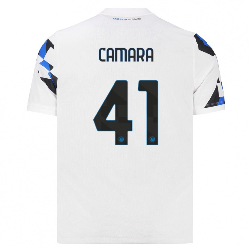 Danxen Donna Maglia Ibrahima Camara #41 Bianco Rosso Blu Kit Gara Away 2026/27 Maglietta