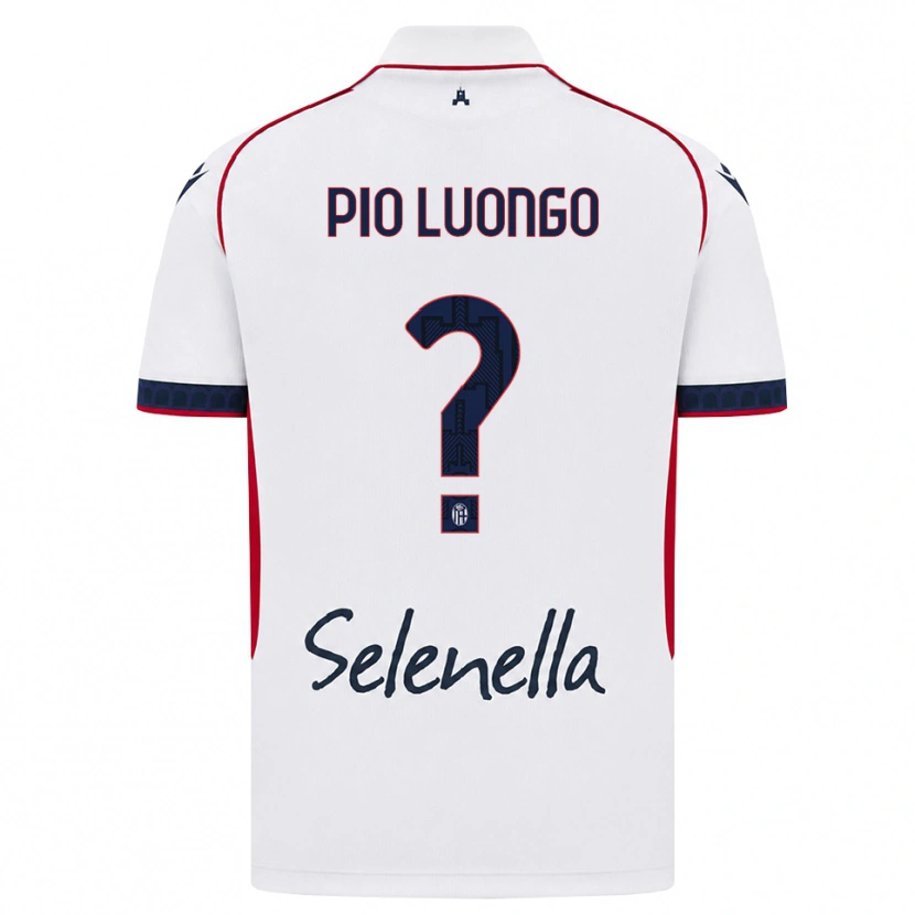 Danxen Donna Maglia Francesco Pio Luongo #0 Bianco Rosso Blu Reale Kit Gara Away 2026/27 Maglietta