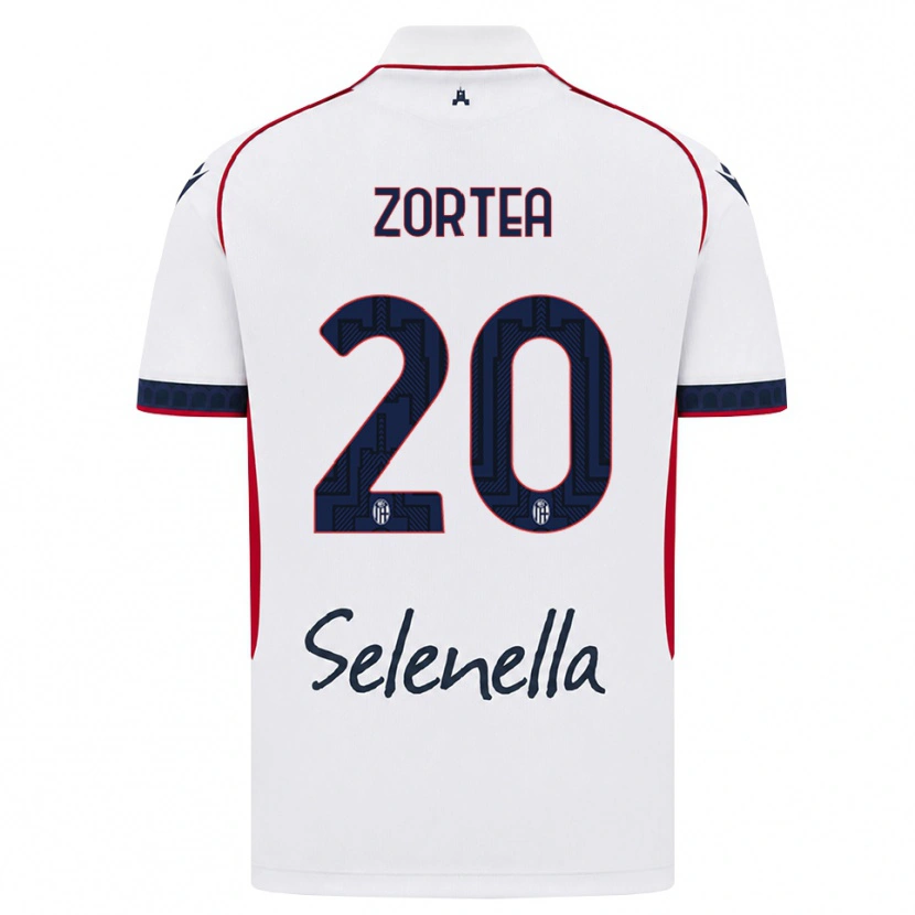 Danxen Donna Maglia Nadir Zortea #20 Bianco Rosso Blu Reale Kit Gara Away 2026/27 Maglietta